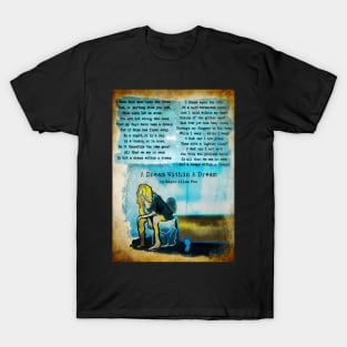 Sketch Drawing and Edgar Allan Poe's Poem T-Shirt